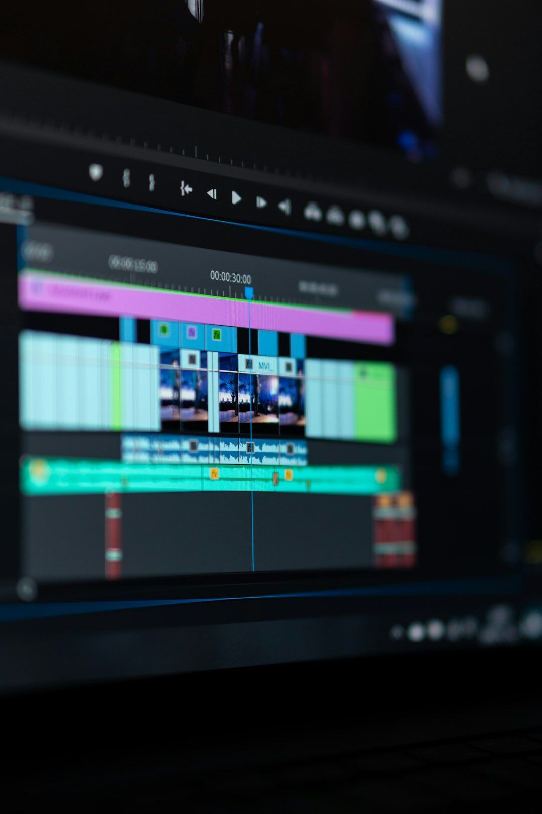 film editing software screen